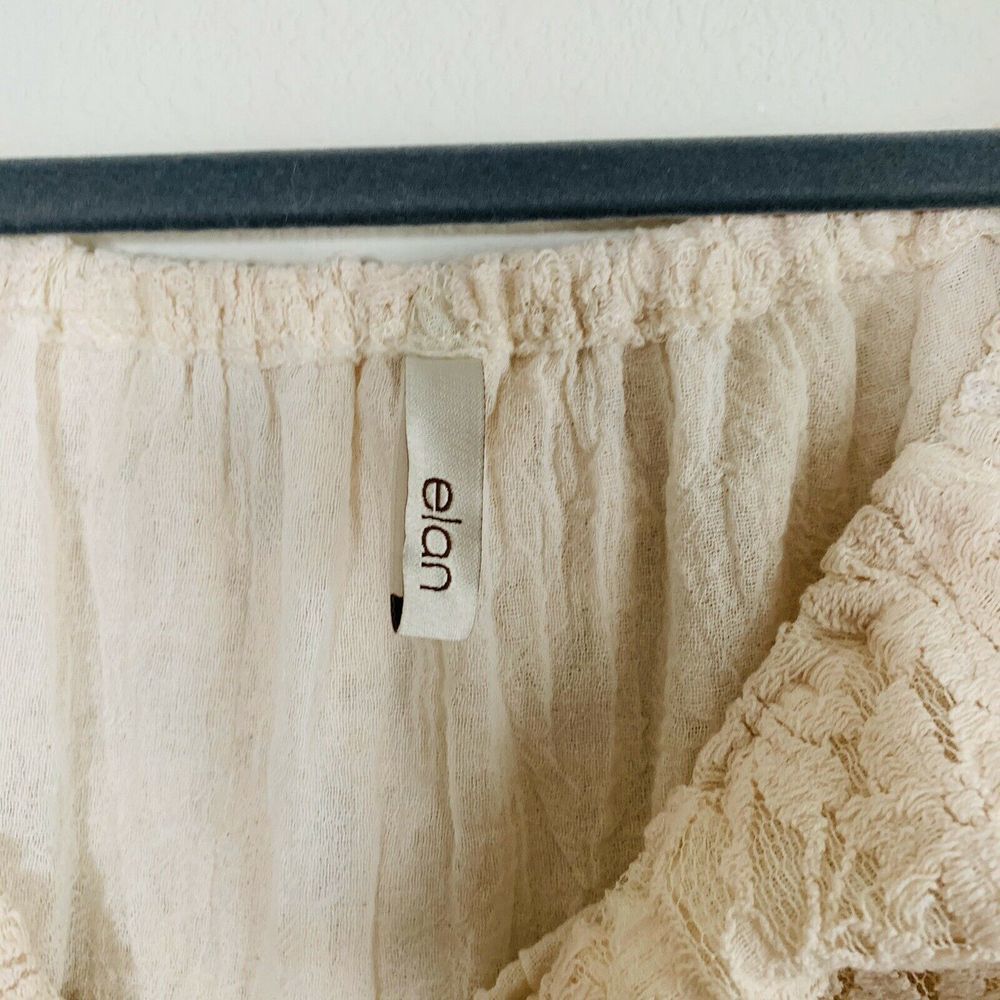 Elan Floral Lace Tunic Cream Off Shoulder Dress - Picture 6 of 7